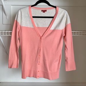 Pink & White Two-Toned Cardigan